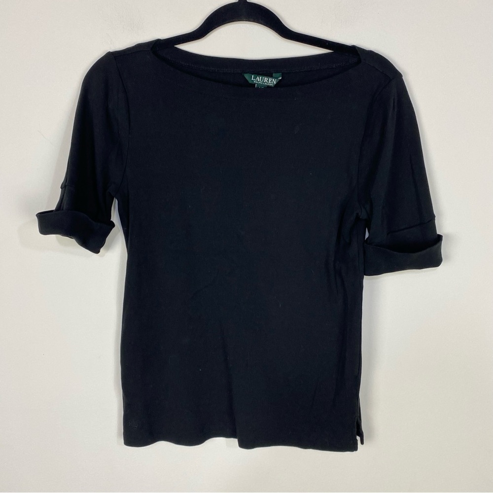 Lauren Ralph Lauren Black Cuffed Sleeve Minimalist Capsule Wardrobe